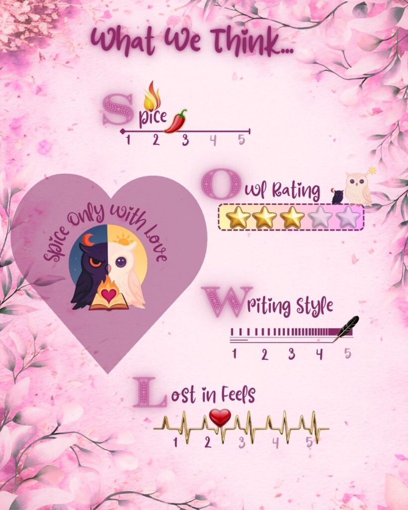 Book Review Spice level SOwl Owl Rating Writing style lost in feels